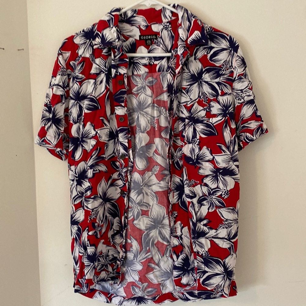 floral/hawaiian button up shirt